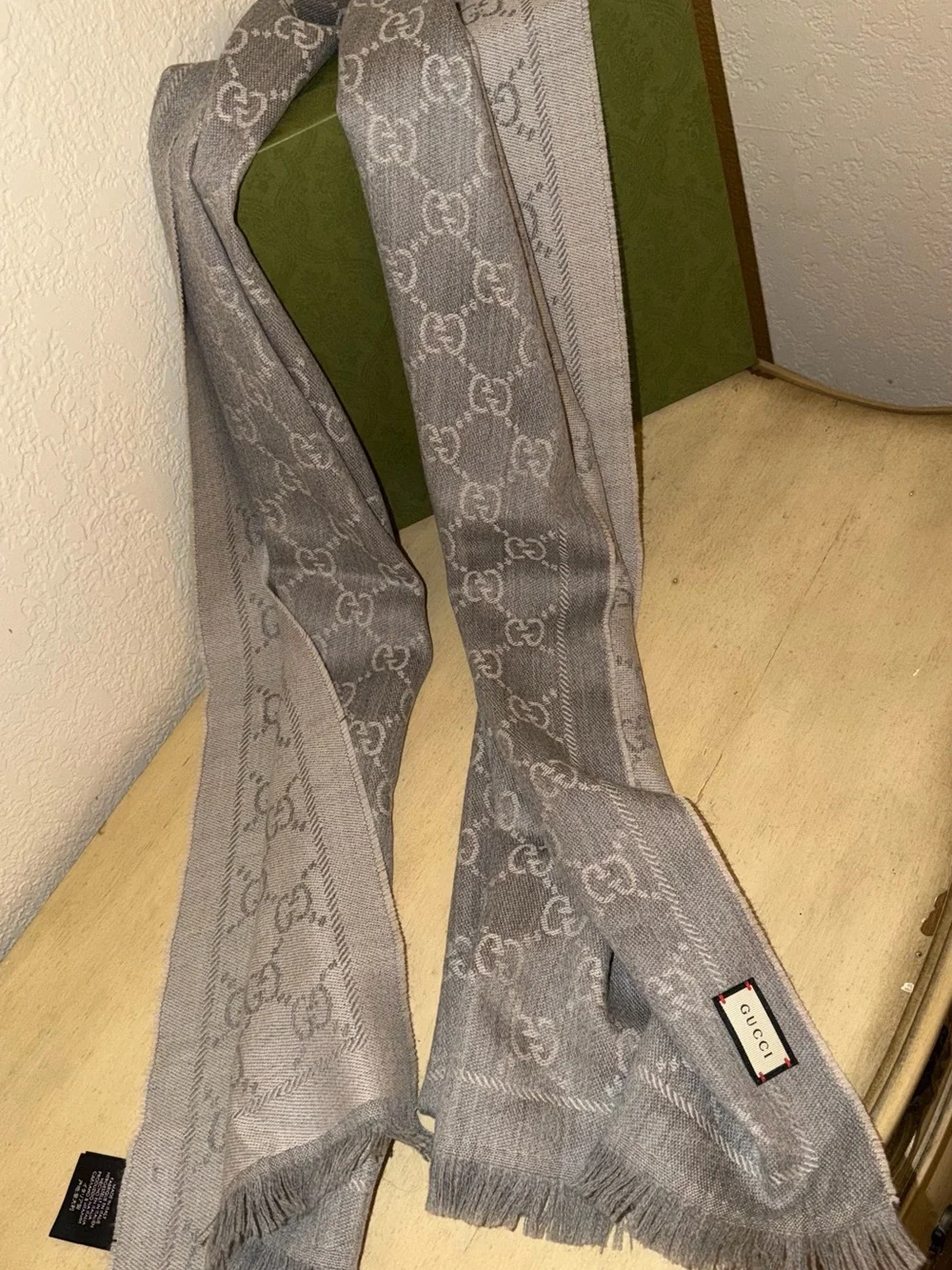 Gucci GG Wool Jacquard Scarf